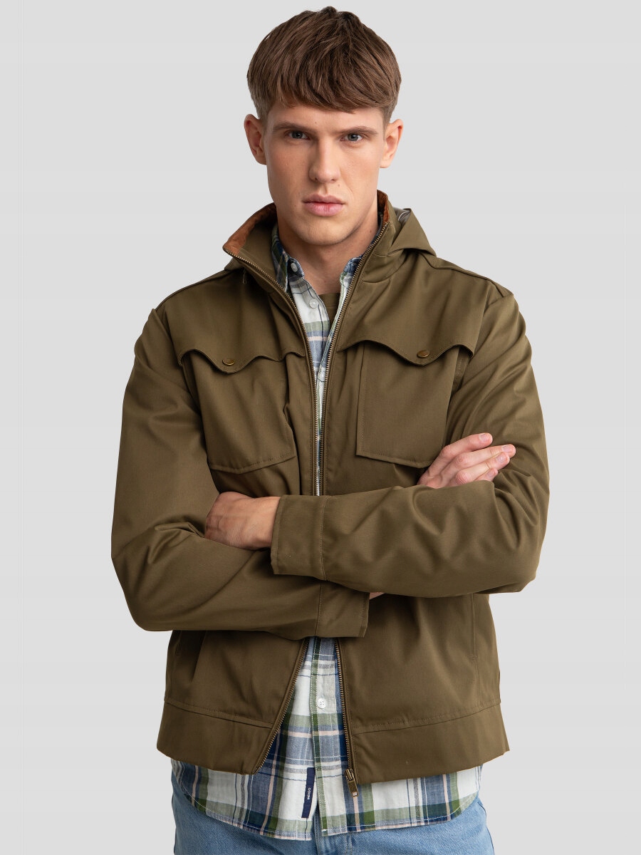 Big Star Pánská přechodová bunda khaki Fabb 303 XXL