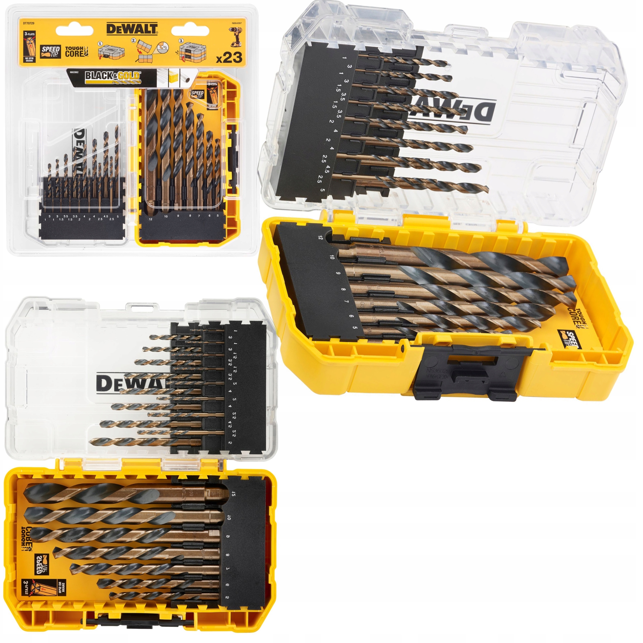 

Dewalt DT70729 Zestaw Wiertła Metalu Hss-g 23SZT
