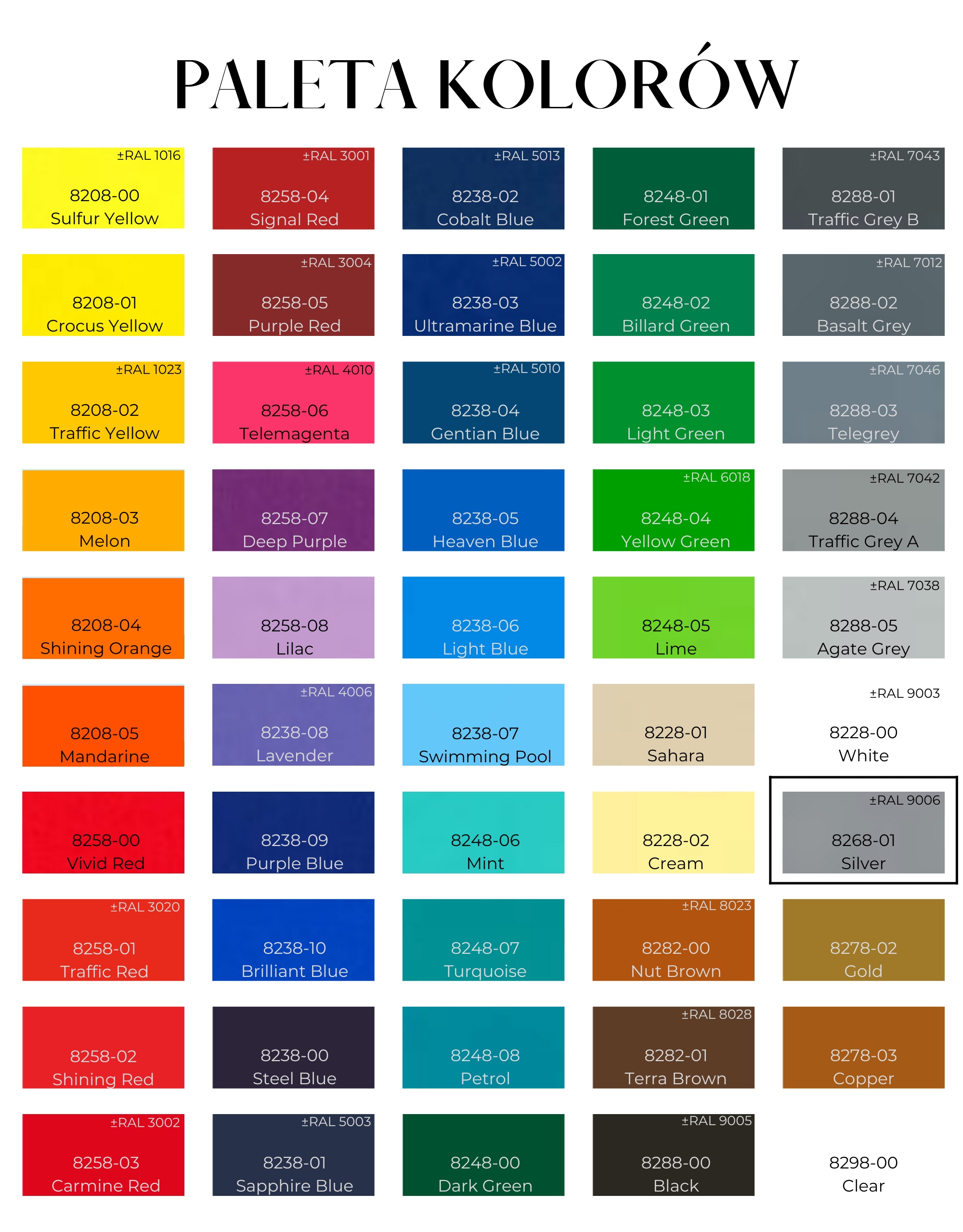 FOLIA OKLEINA SAMOCHODOWA SREBRNA MATOWA MAT 50cm Kolor srebrny