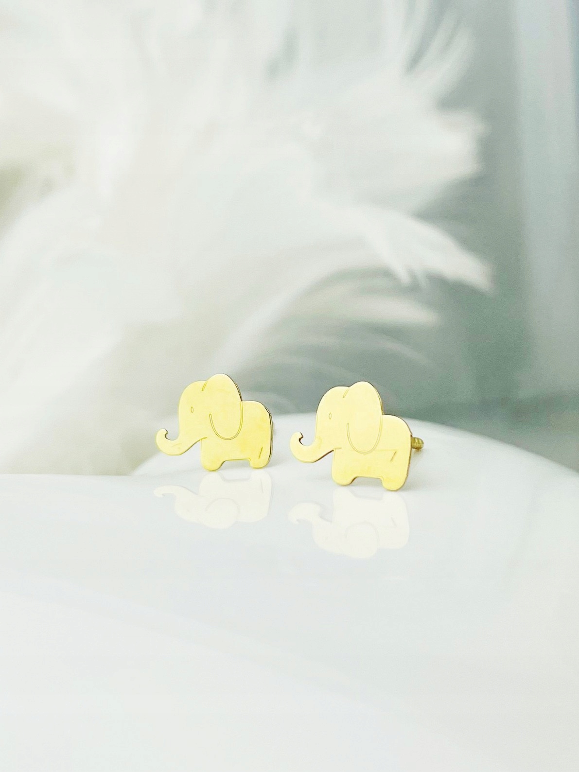 Zlaté náušnice sloní sloni
