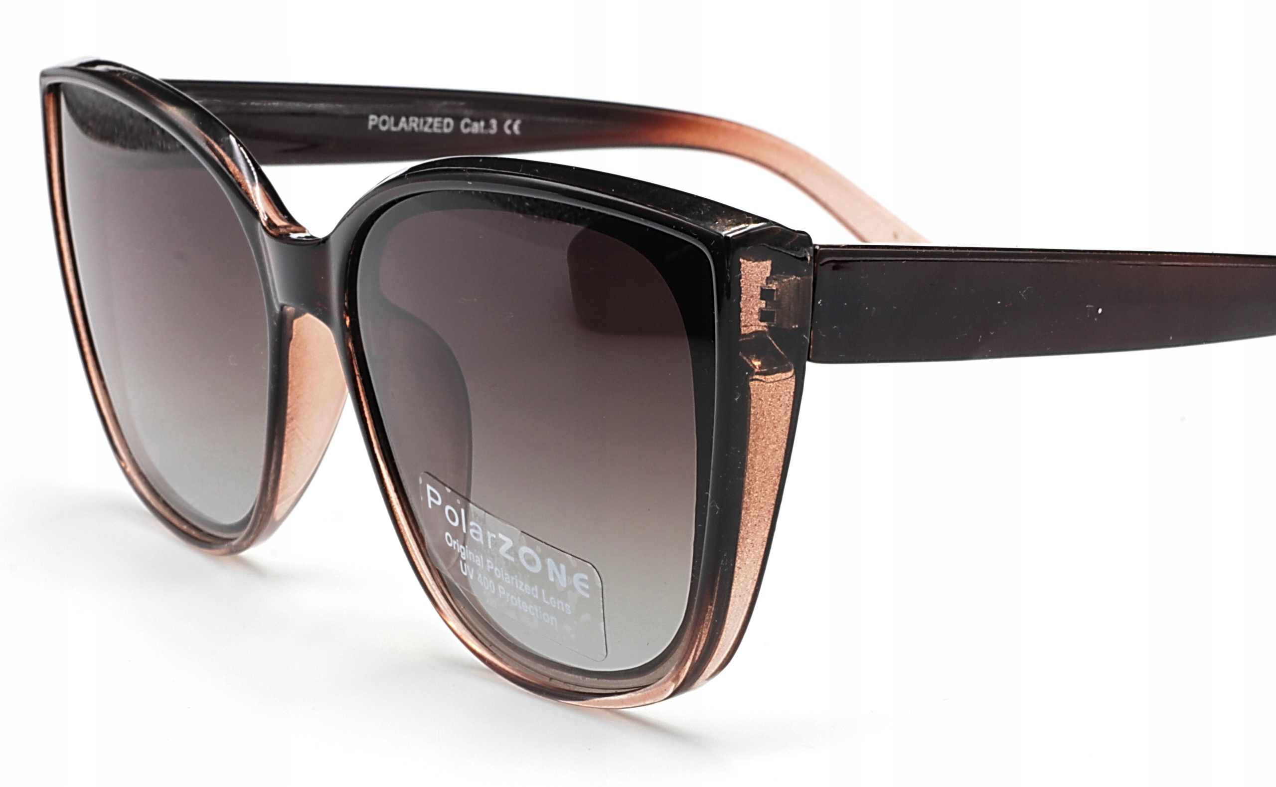 OKULARY PRZECIWSŁONECZNE POLARYZACYJNE DAMSKIE POLARZONE UV400 LATO ETUI Kolor brązowy