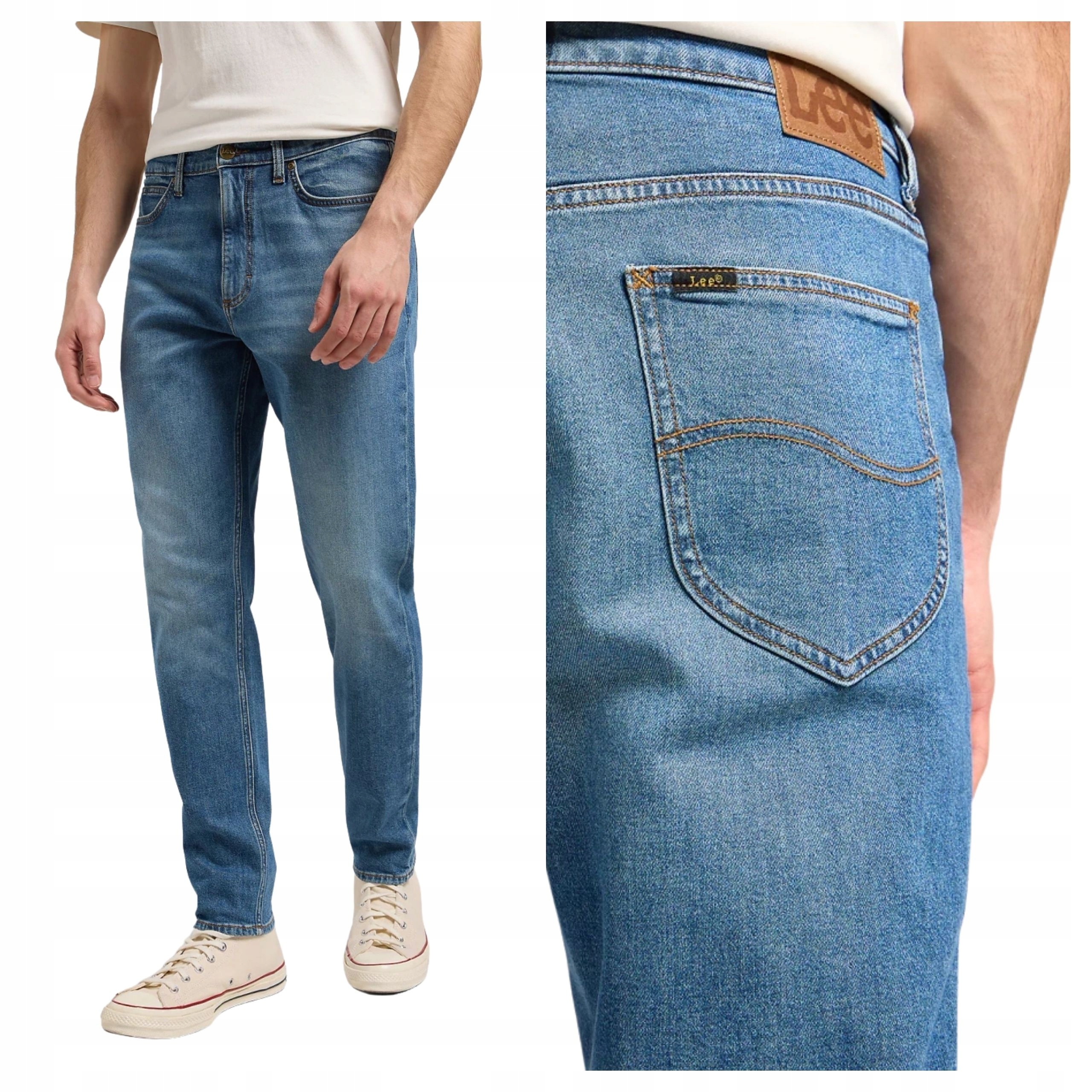 Pánské kalhoty Lee Austin Slim Fit Džíny Modré Summer Fun W32 L34