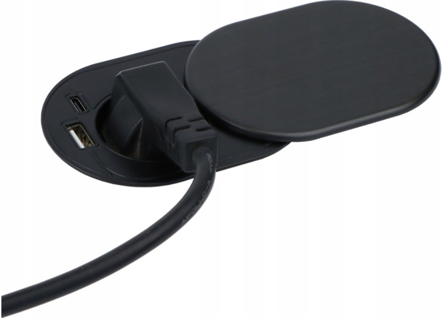 Slide Box Design Light przedłużacz wpuszczany z Usb czarny