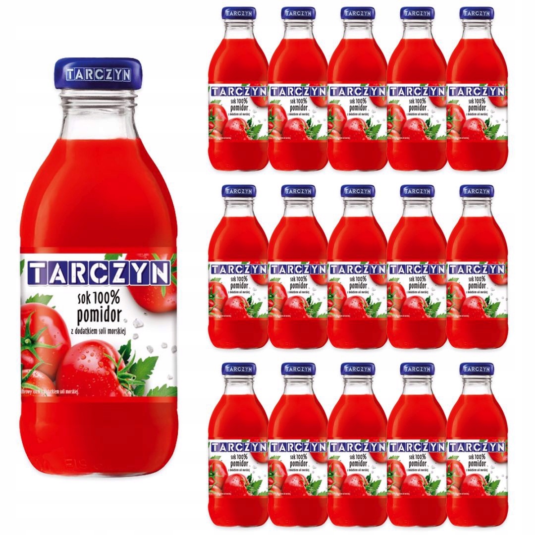 Levně Tarczyn Šťáva 100% rajče z mořské soli 300 ml x 15 kusů