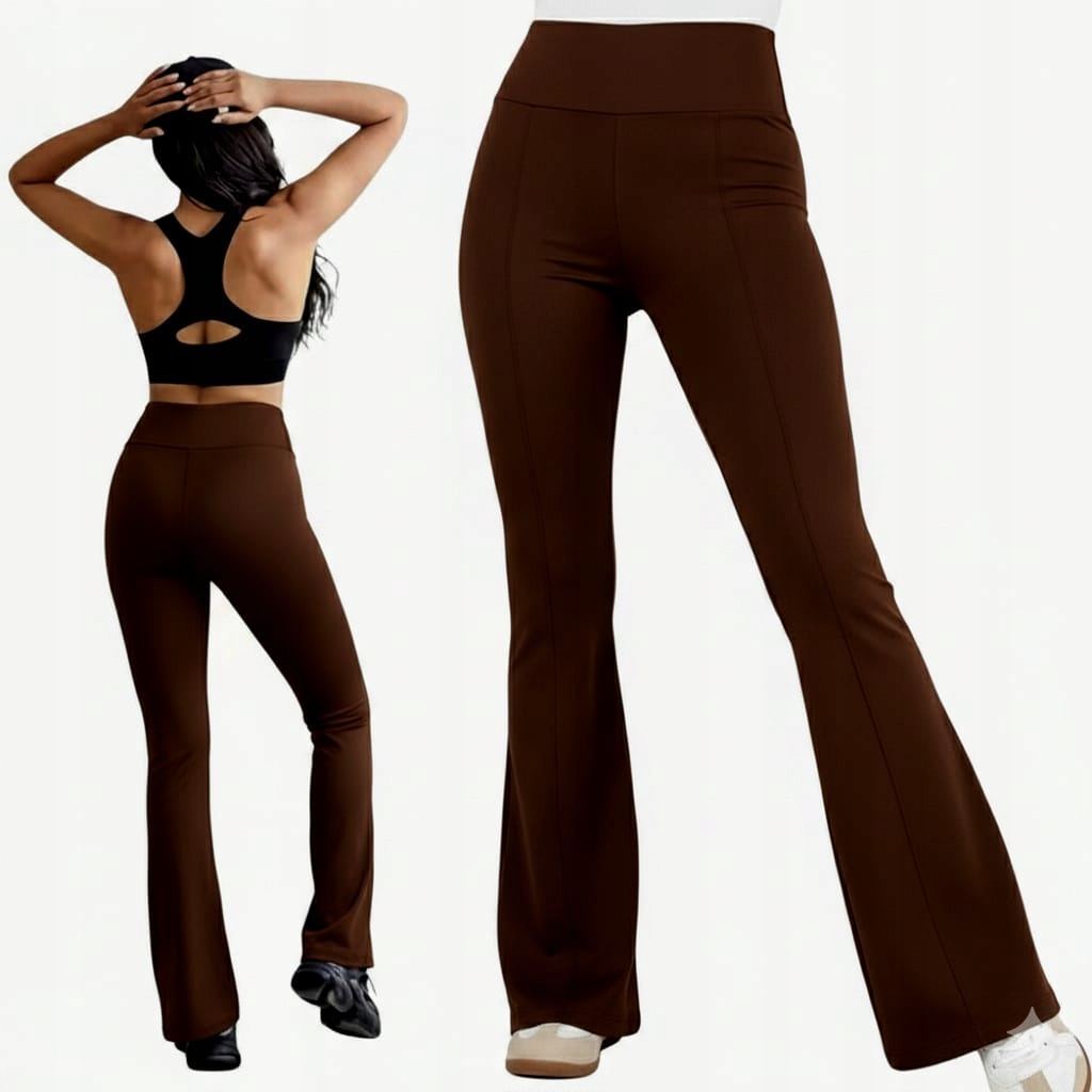 Legginsy SPODNIE DAMSKIE DZWONY SPODNE SZEROKA NOGAWKA LEGINSY