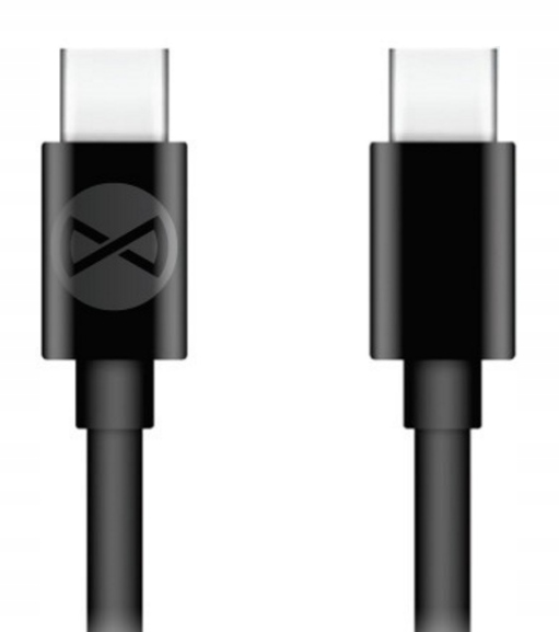 Kabel Forever USB-C - USB-C 1m 3A Czarny 60W PD