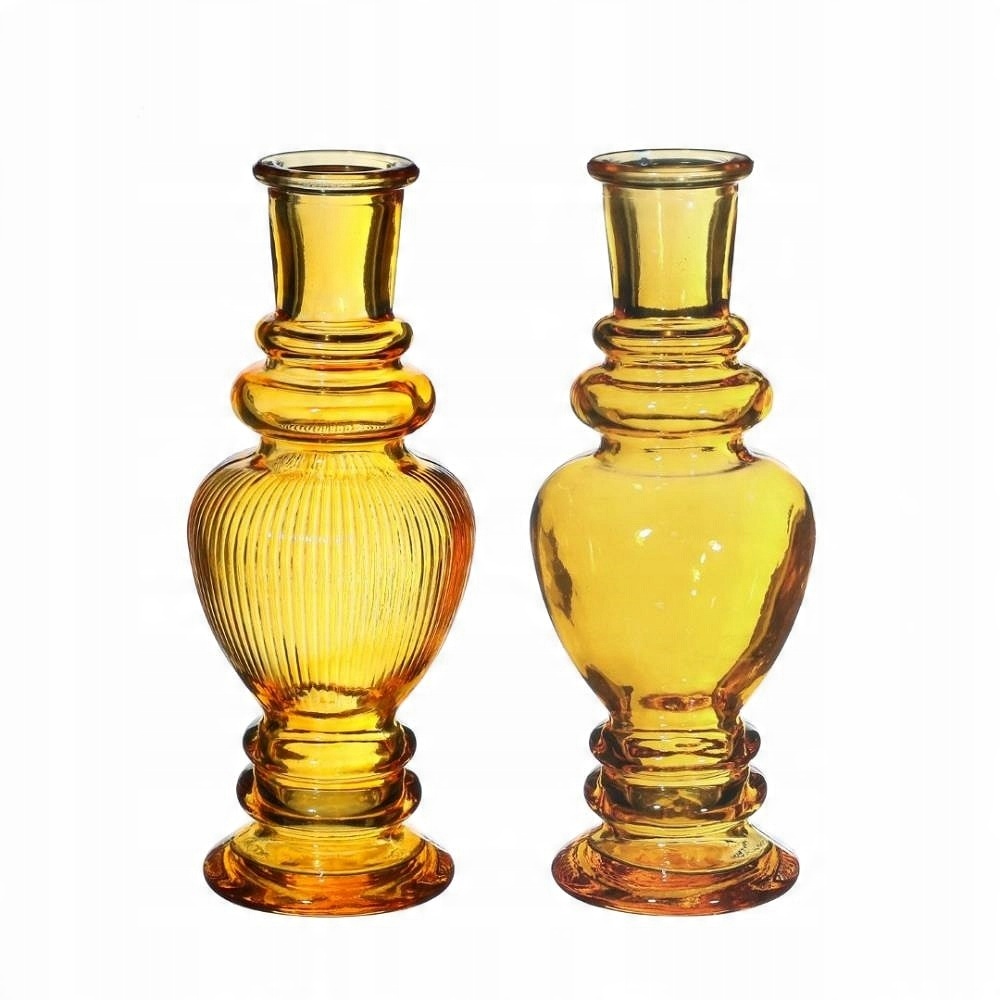 

Szklany wazon świecznik 15,5 cm ocre