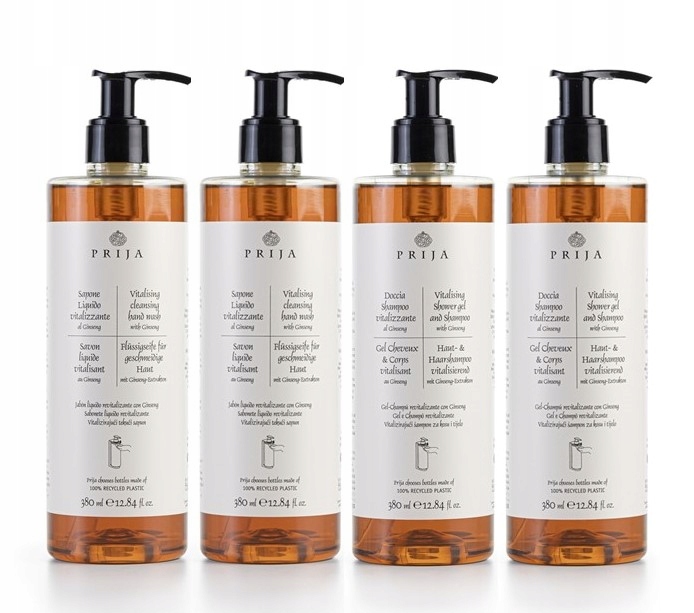 Prija Sada: 2x Mýdlo 2x Šampon Gel 380ml Luxusní, Dárek , Spa