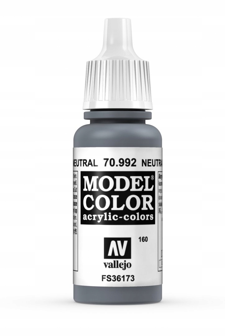 Vallejo 70992 Model Color 17ml Neutral Grey 70.992