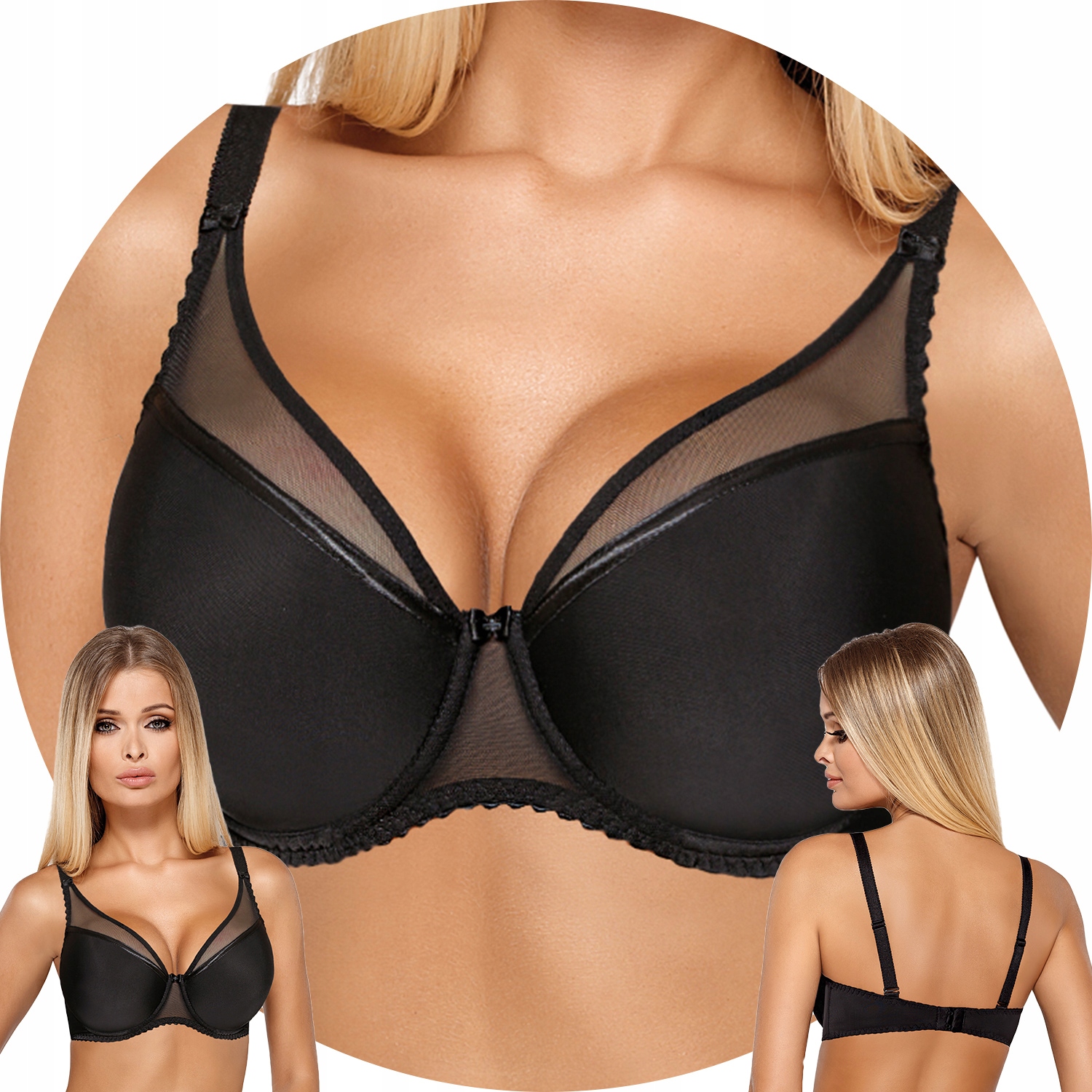 PariPari Ellie Maxi Push-up podprsenka černá 90E