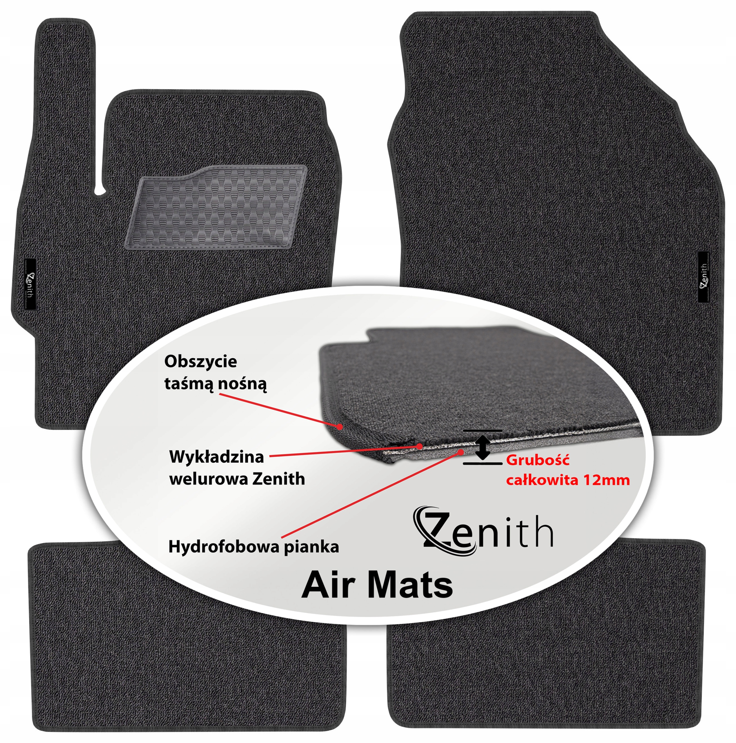 Toyota Aygo X od roku 2022. Velurové koberce do auta Zenith Air Mats