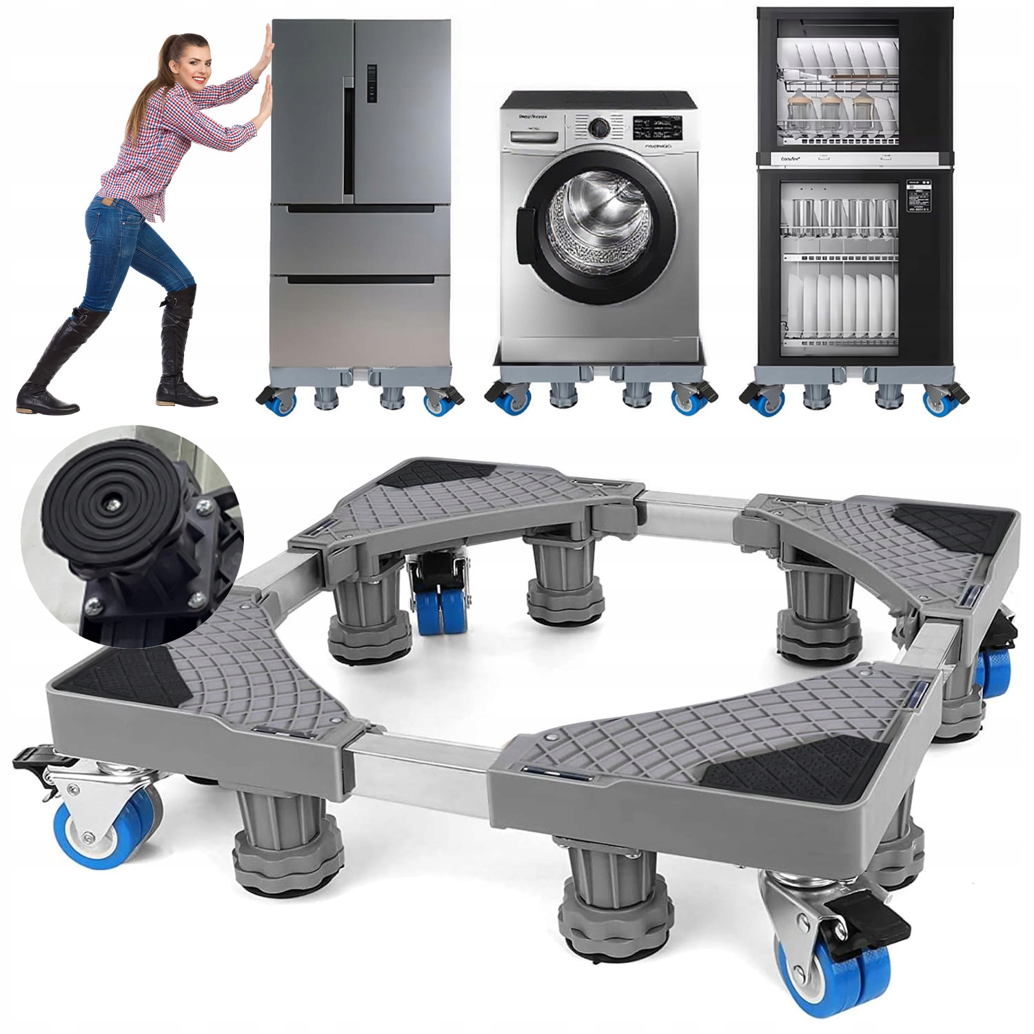 Podstawa Pod Pralkę Lodówkę Antywibracyjna Regulowana Odporny Na Korozję