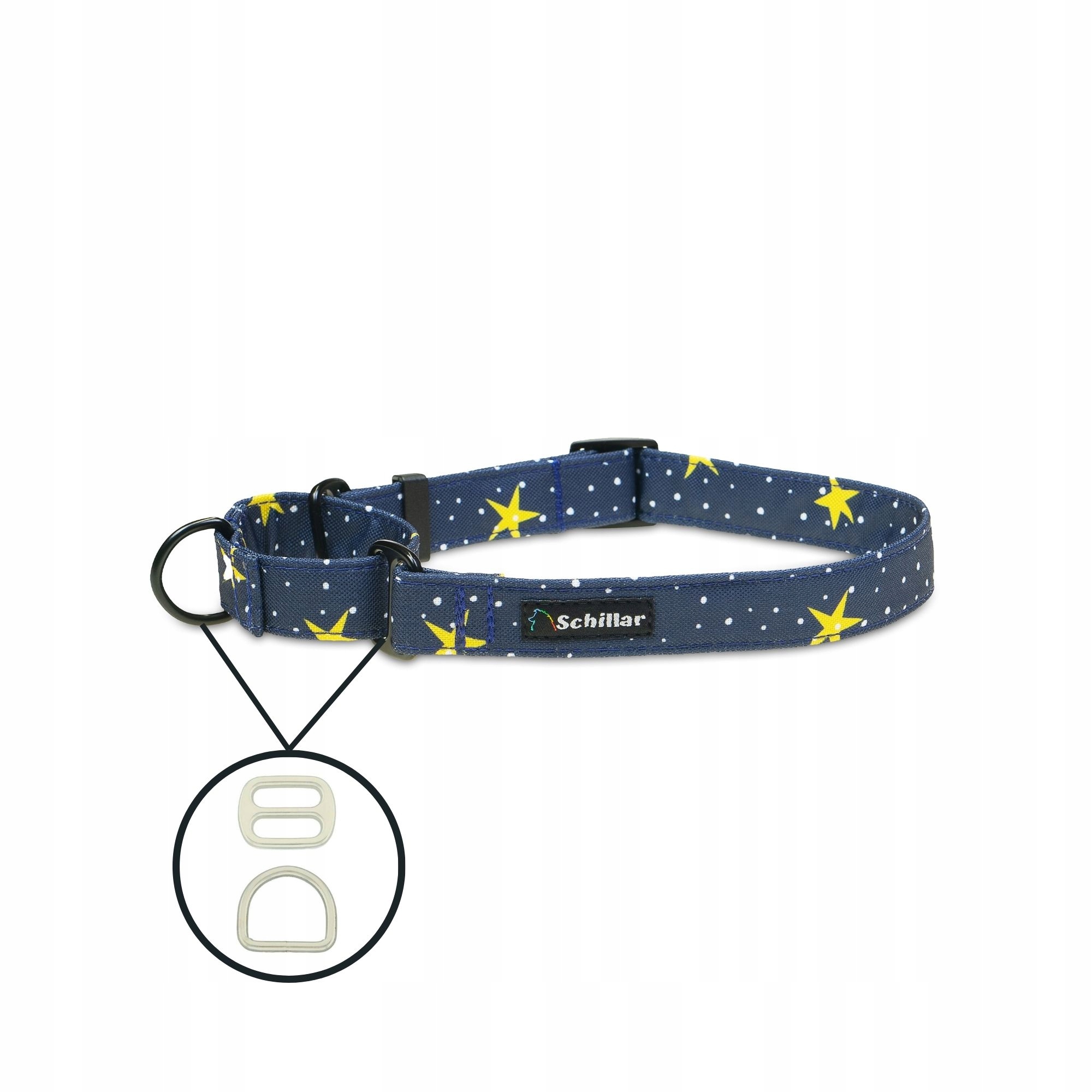 Levně Obojek martingale pro velkého psa barevná hvězdná obloha L XL 40-60cm