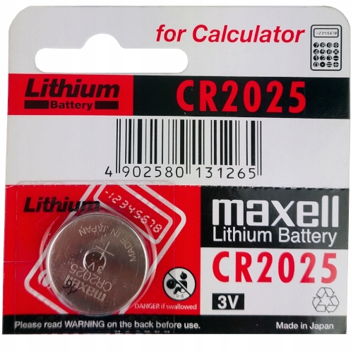 

Bateria Litowa Maxell CR2025 L12 DL2025 ECR2025
