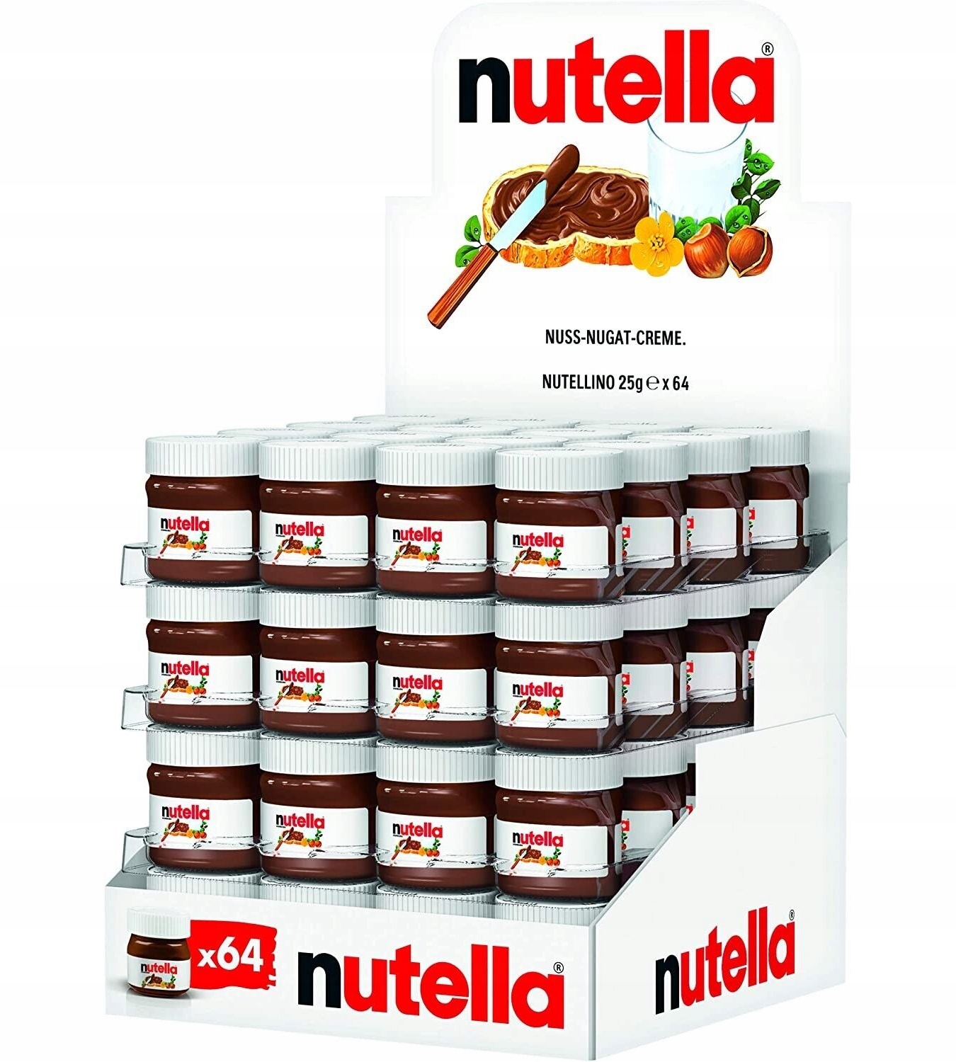 Krem czekoladowo-orzechowy Nutella 25 g 1600 ml mini słoiczki