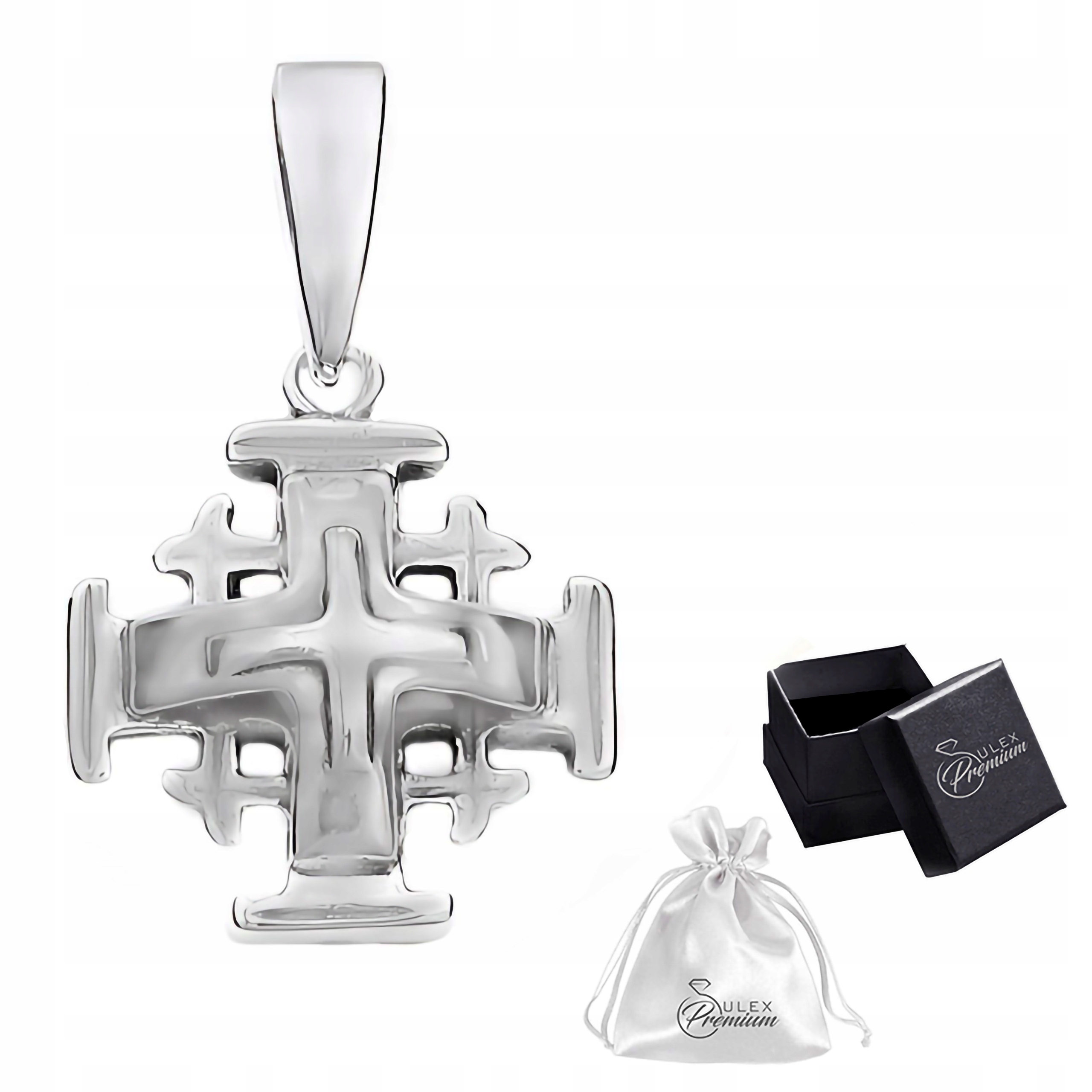 Jeruzalémský křížek stříbro ryzost 925 Klasický Jeruzalémský kříž Originální