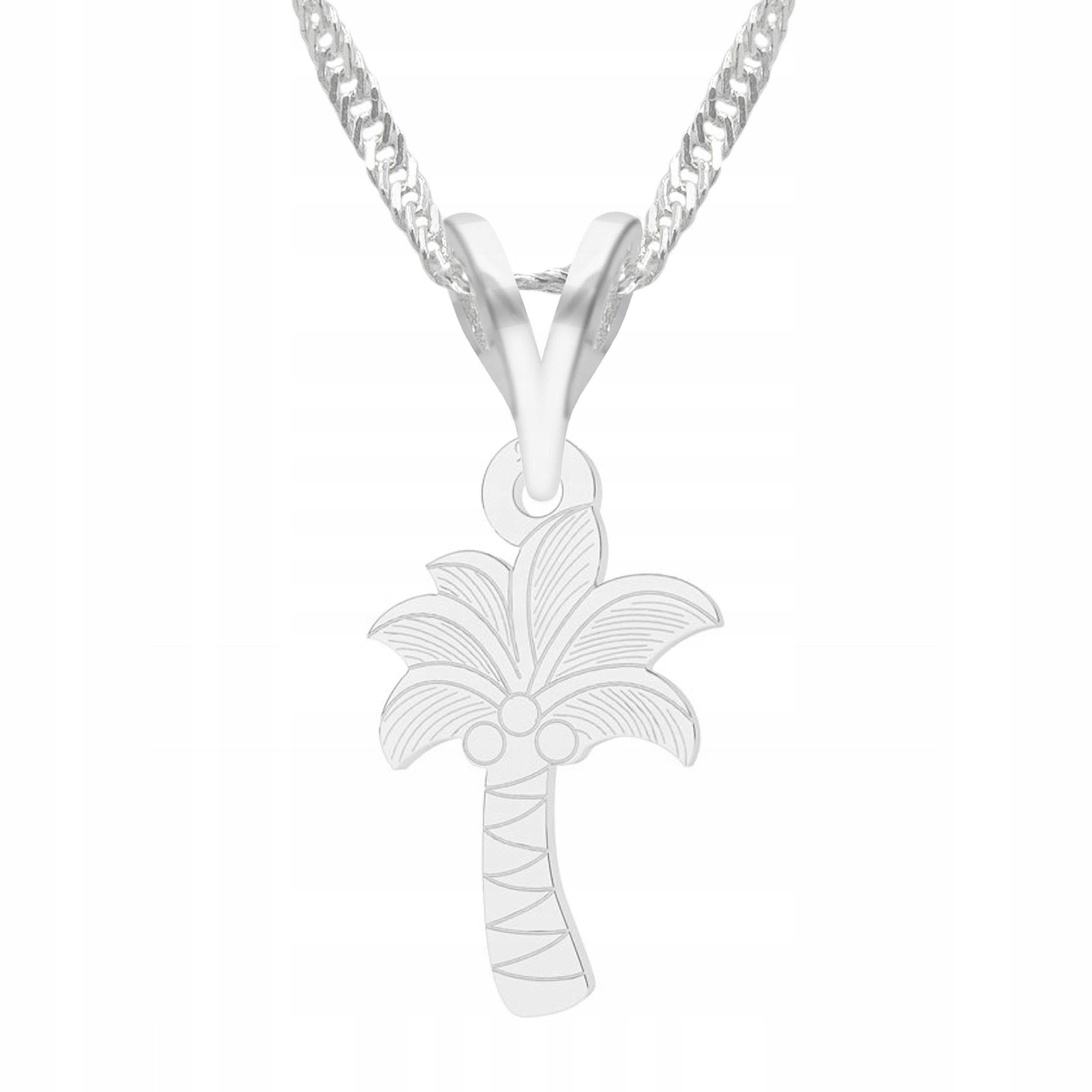Stříbrný náhrdelník Palma Strom Listy Palmy Stříbro 925