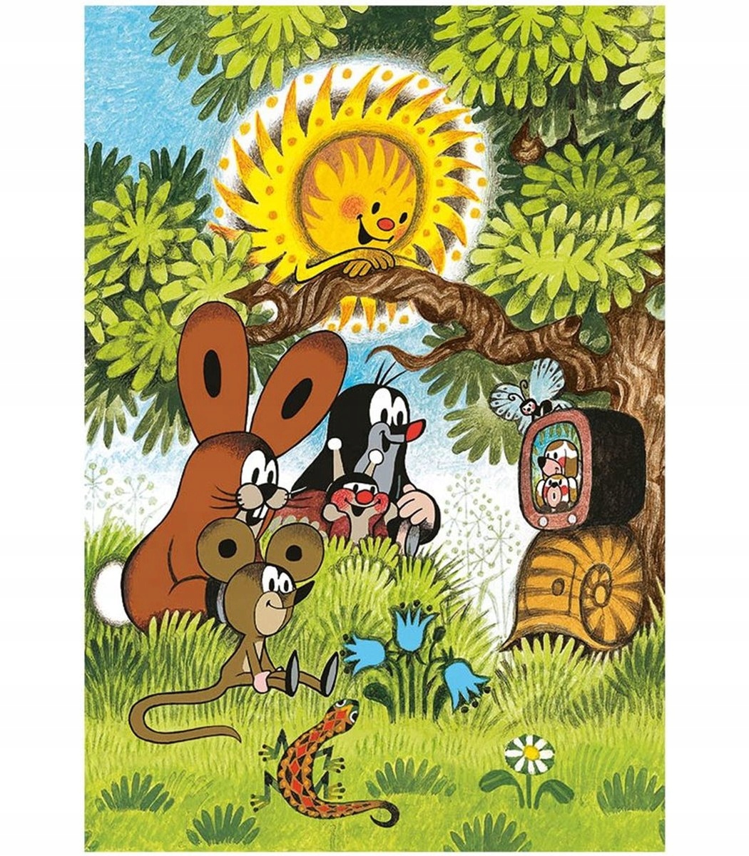 Puzzle 2 x 48 elementów dla dzieci 4+ z Krecikiem oryginalne z Czech Liczba elementów 48