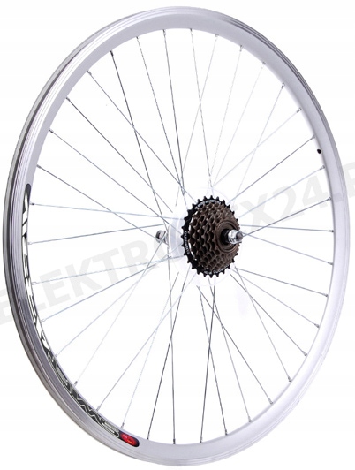 Kolo 24 Zadní Stříbrné Alu Volnoběžka 7rz Shimano