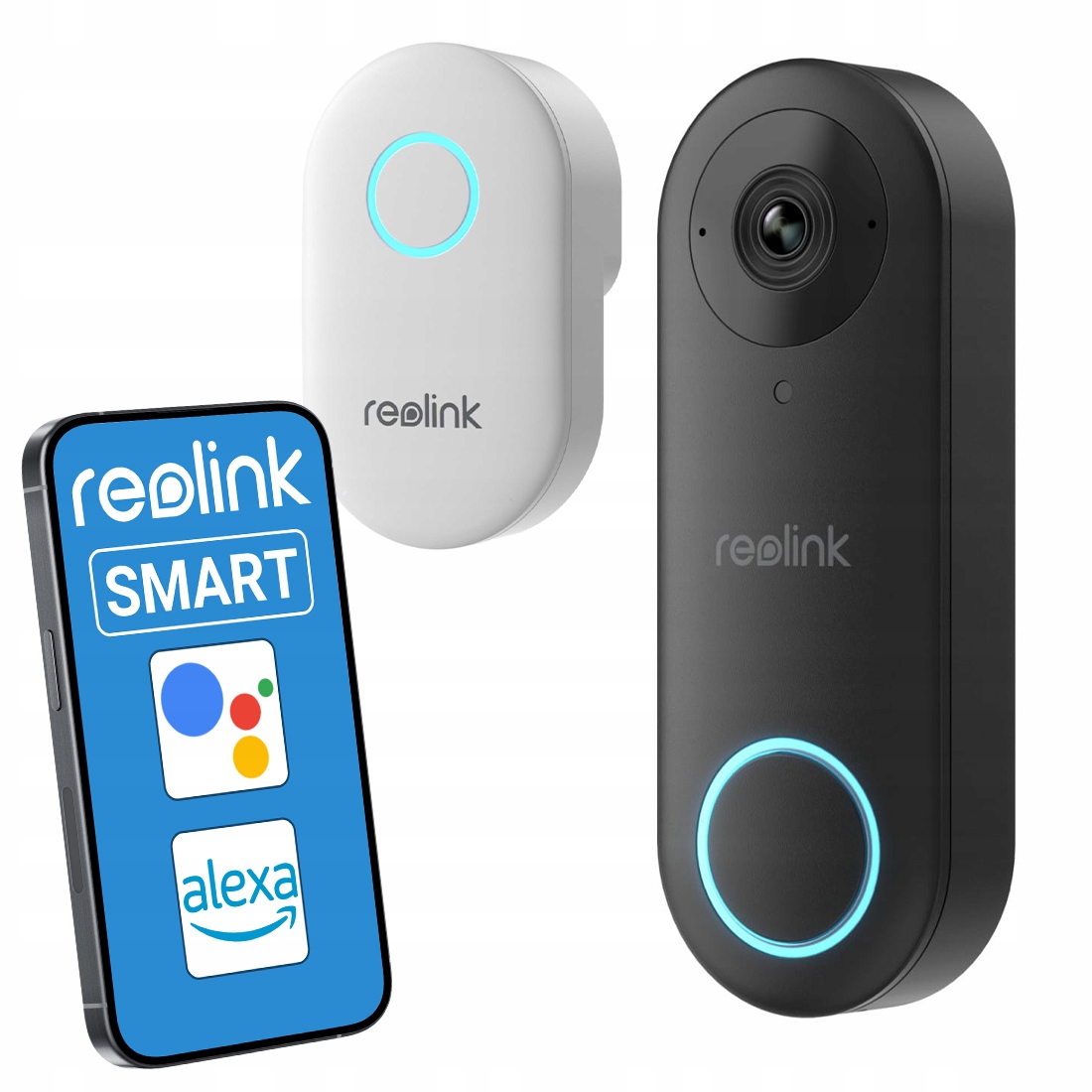 Videovrátnik Káblový PoE Smart so zvončekom 2K 5MP Reolink Ir IP65 čierny