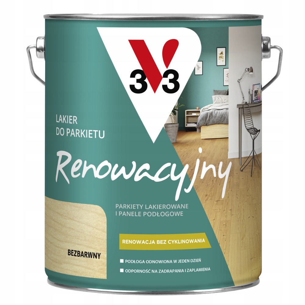 V33 bezfarebný lak na parketové podlahy 5L matný
