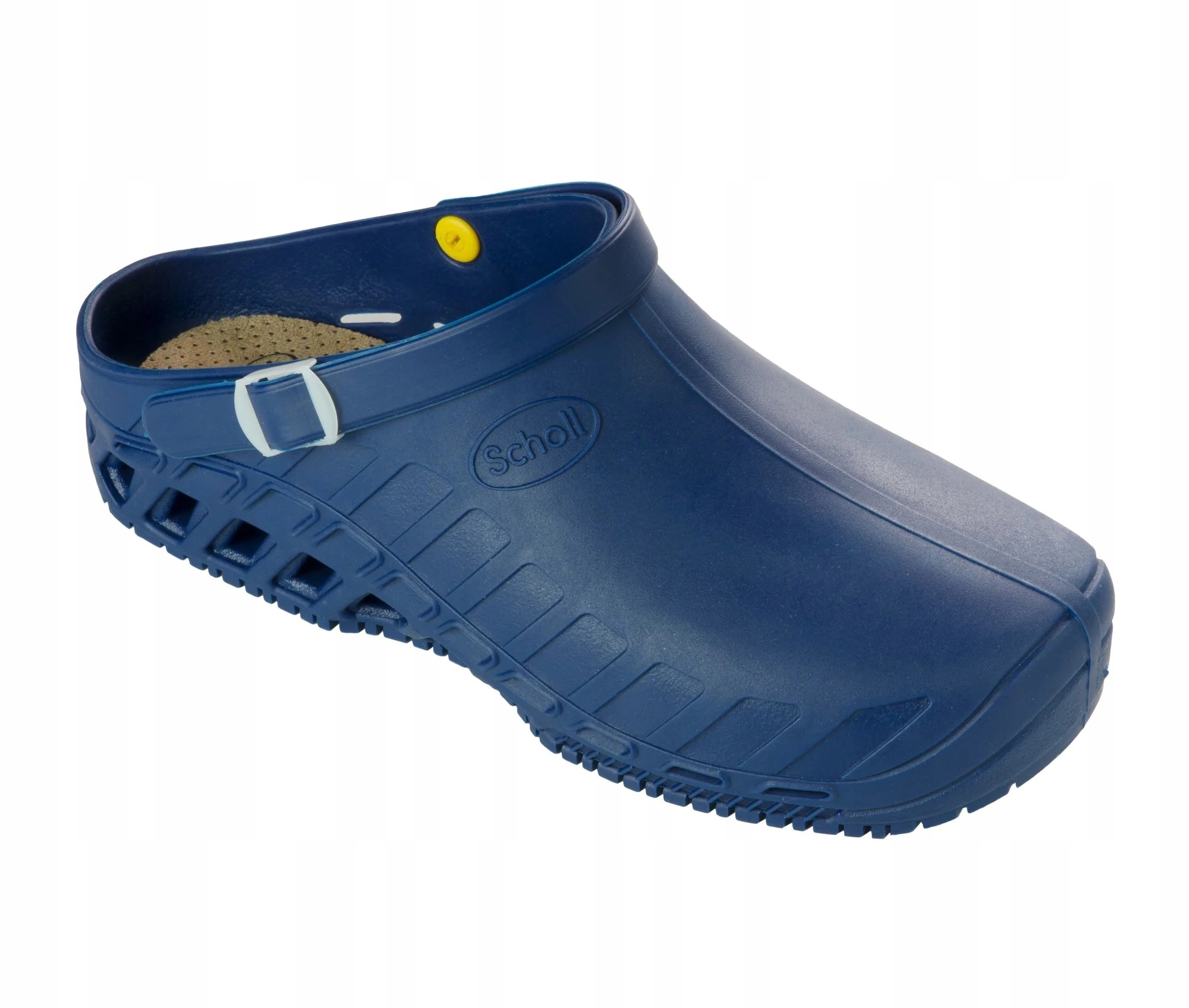 Klapki Robocze Gumowe Medyczne Scholl Clog Evo Blue Scholl Rozmiar 42.5