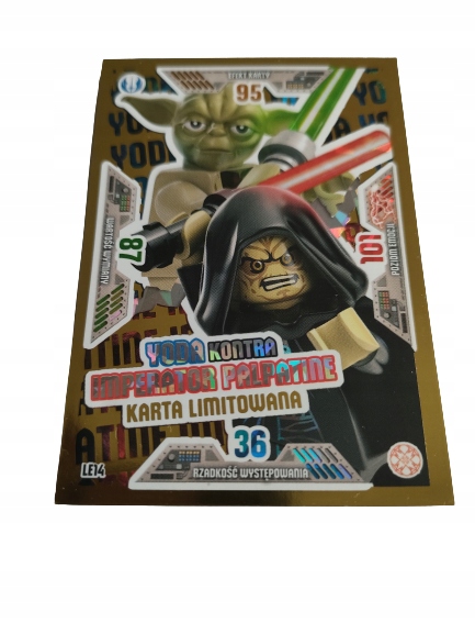 Karta Lego Star Wars Seria 2 LE14 Yoda Palpatine