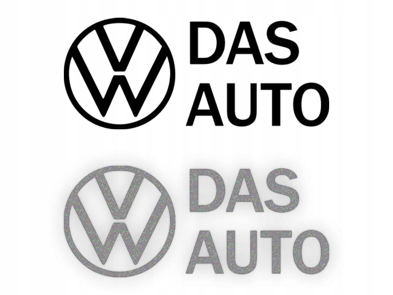 VW DAS AUTO - Naklejka na samochód na auto ODBLASKOWA
