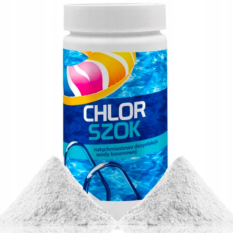 ALGA OFF ANTYGLON 1L + CHLOR SZOK + SUPER FLOCK koagulant CHEMIA DO BASENU Marka Gamix