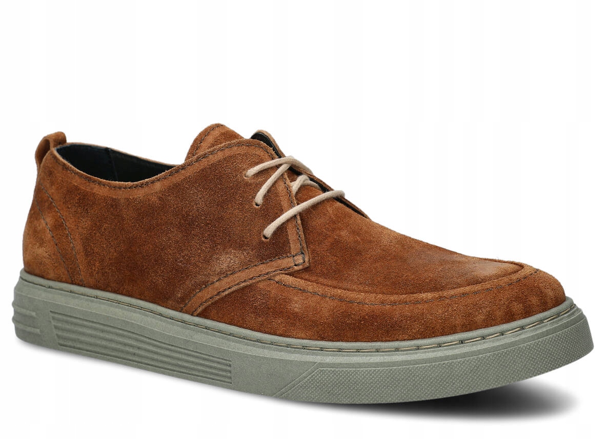 Nagaba 473 Rudy Welur Wax Pohodlné Pánské Kožené Polobotky Polské Boty