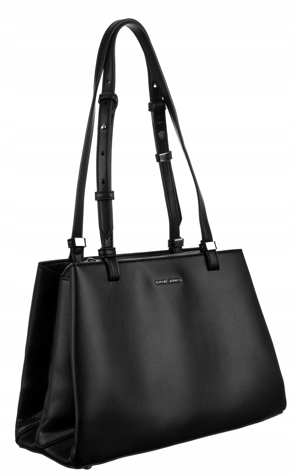 Módní dámská kabelka na rámu, černá David Jones