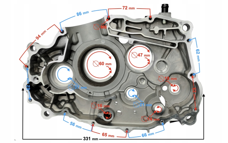 Karter Motoru Pravý Pro Motocykl Classic 125 Martinelli