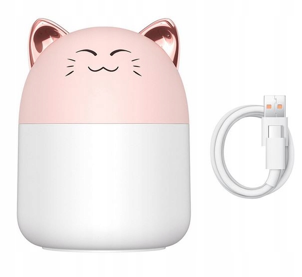 Cica Éjszakai Lámpa És Párásító 2in1 Pink