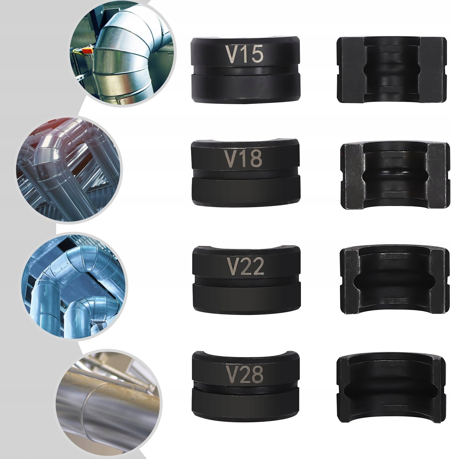 Spojky V pro lisovací lis na trubky 15-28 mm