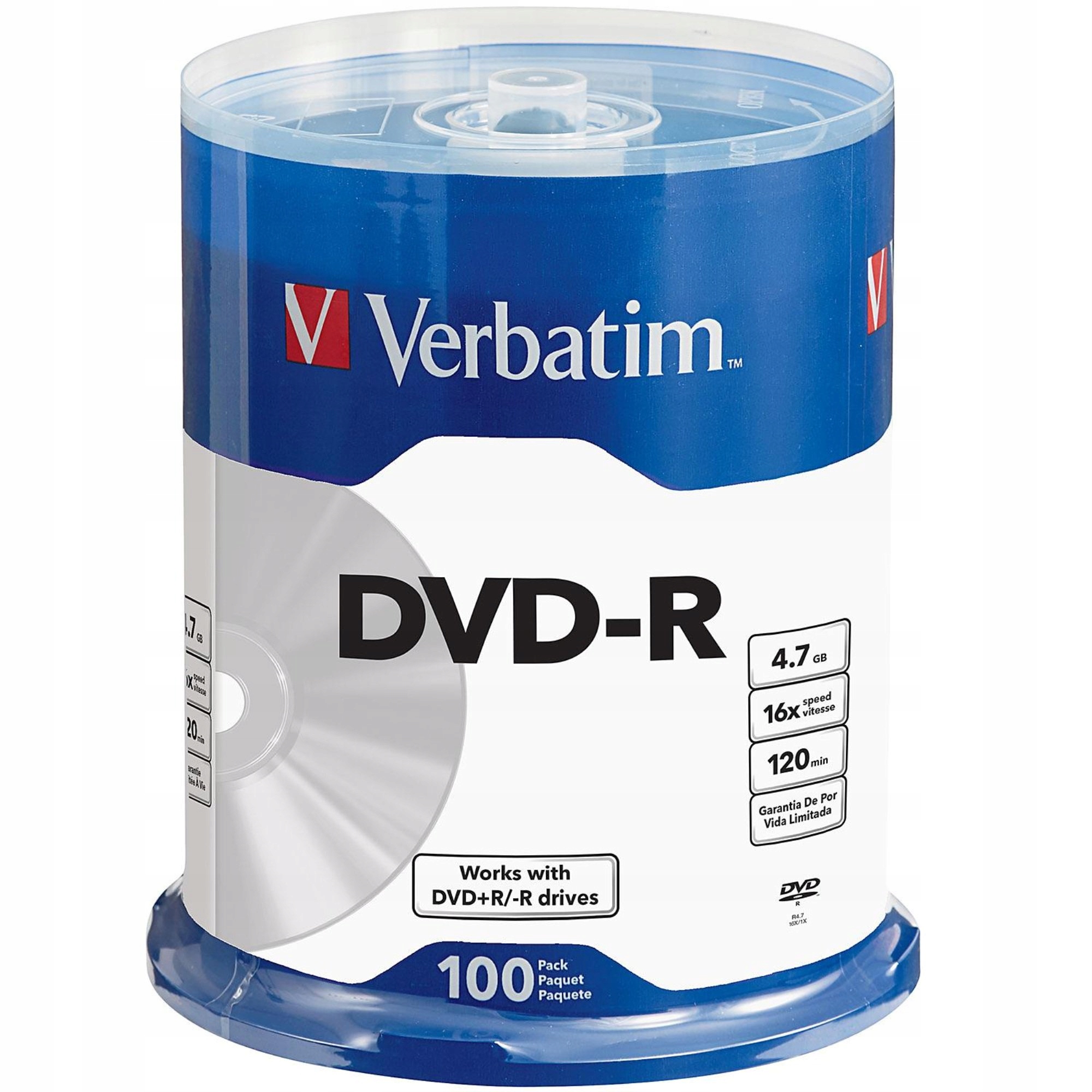 

Verbatim Dvd-r x16 logo 100szt
