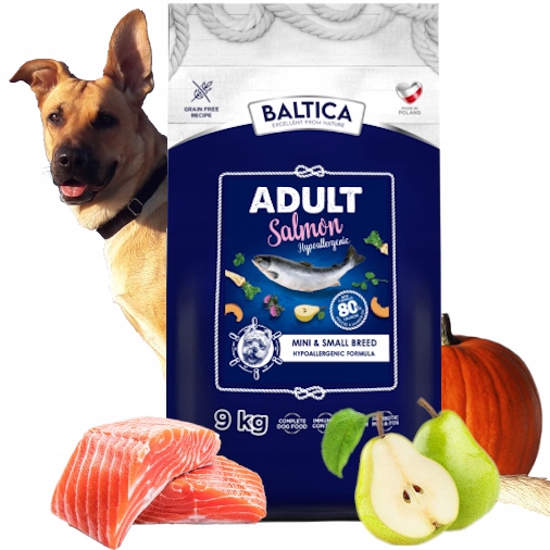 Baltica Adult Xs/s 9 kg hipoalergiczna sucha karma z łososiem dla psów