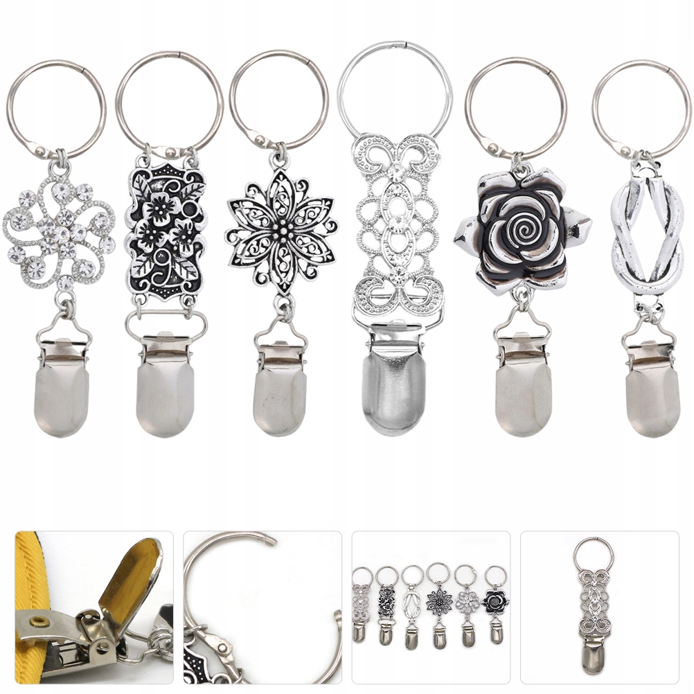 CAPS CLIP KAPELUSZKA W KWIAT ALUMINIOWY 6 SZT Materiał dominujący inny