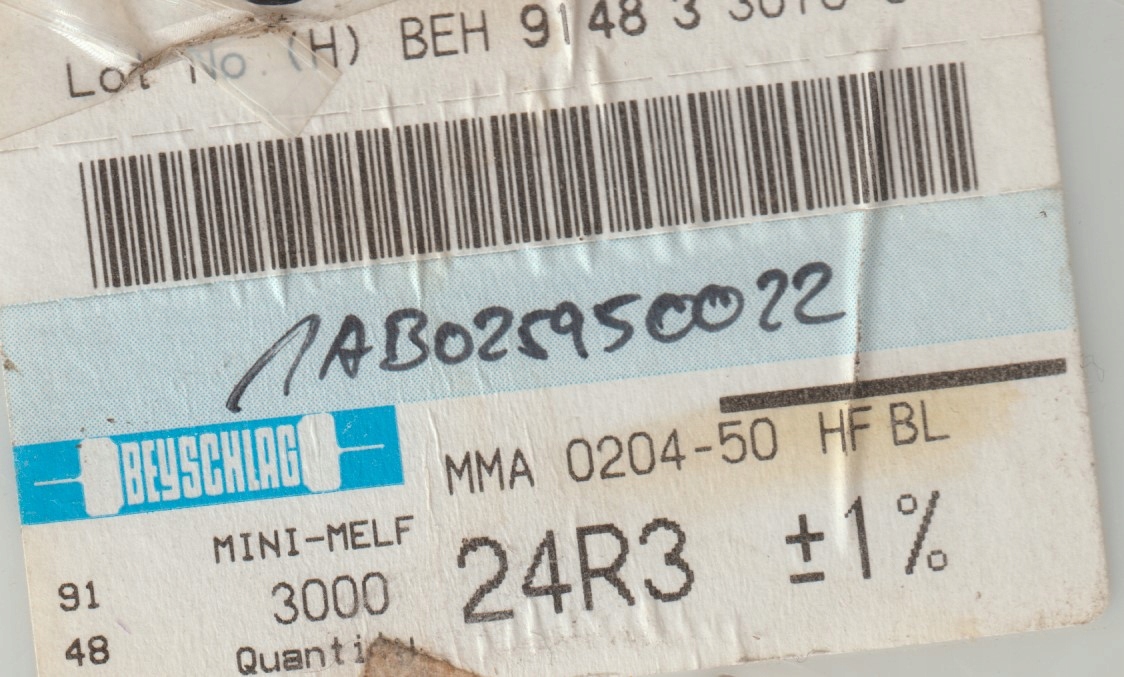 [20szt] 24R3 1% 50ppm rezystor Smd mmelf MMA0204HF Beyschlag high frequency