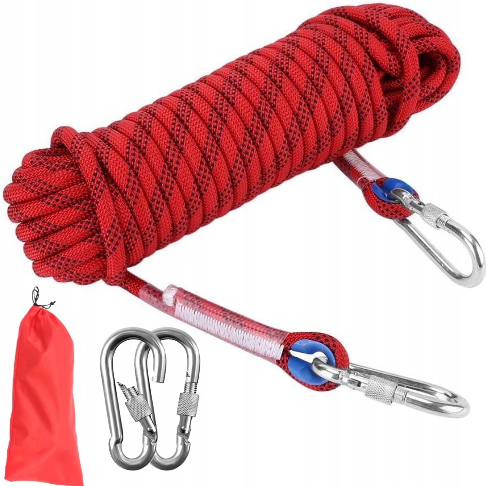 Linka Sznura Lina Wspinaczkowa 30M 12MM Kotwicząca Asekuracyjna Wspinaczk