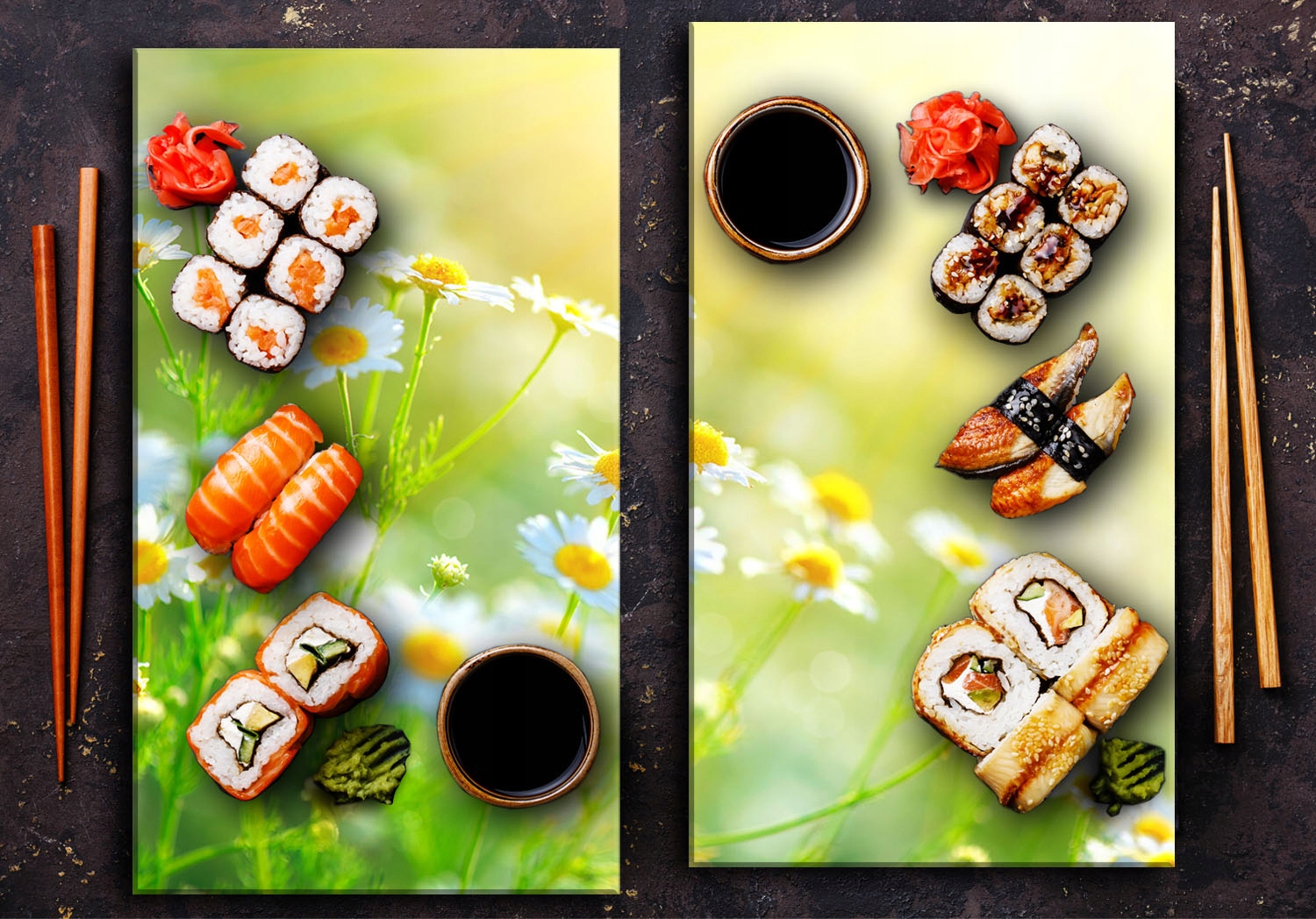 2x SZKLANA PŁYTA OCHRONNA NA KUCHENKĘ 30x52 KWIATY Kształt prostokątny