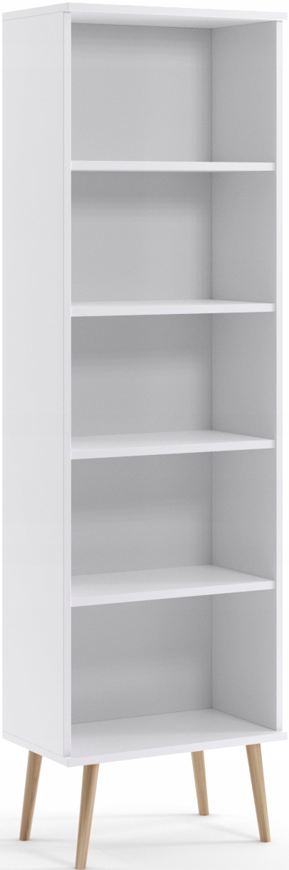 Regał BOHO drewniane nogi BIAŁY MAT