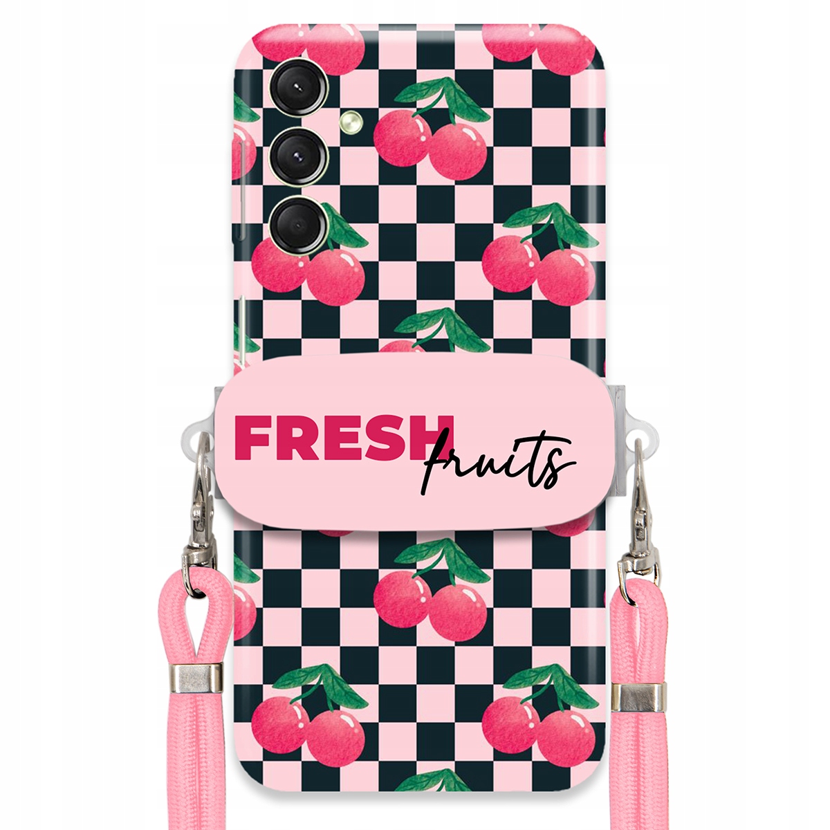 Puzdro pre Samsung A24 4G Crossbody vodítko držiak šachovnice Fresh Fruits