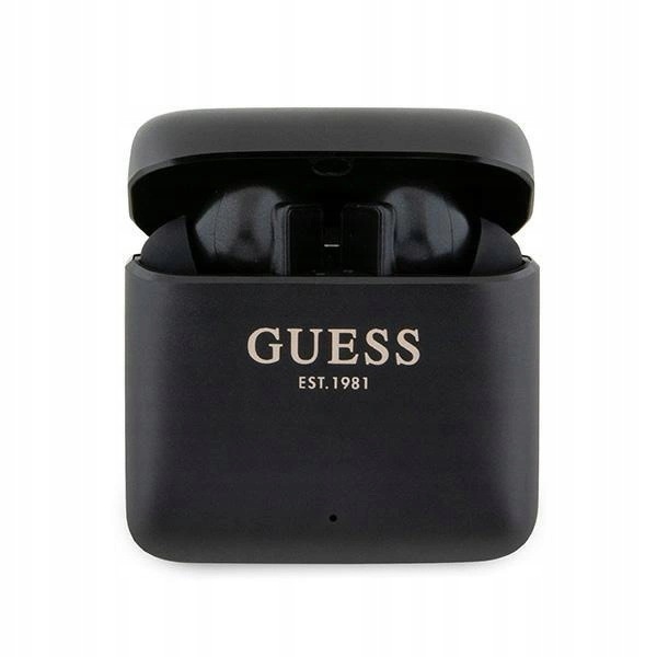 Guess Bluetooth sluchátka GUTWSSU20ALEGKTWS dokovací stanice černá/černá