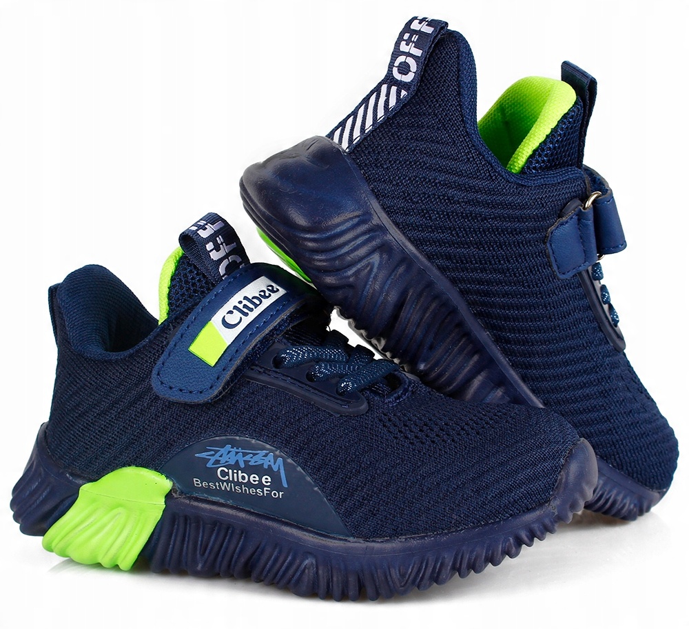 

Adidaski półbuty granatowe zielone Clibee skóra 26