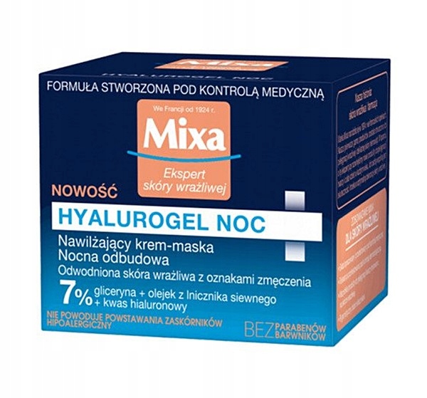 

Mixa Hyalurogel Nawilżający Krem Maska 50ml