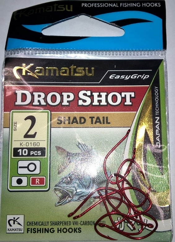 Kamatsu Haczyk K-160 Drop Shot Shad Tail Red nr. 2