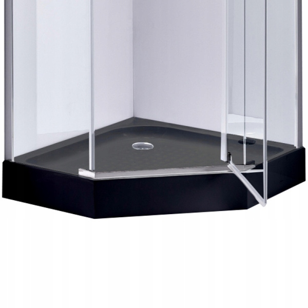 KABINA PRYSZNICOWA PIĘCIOKĄTNA + BRODZIK KZ91A/SXL07A CZARNA/CZARNY 80x80 Linia KABINA PRYSZNICOWA PIĘCIOKĄTNA + BRODZIK