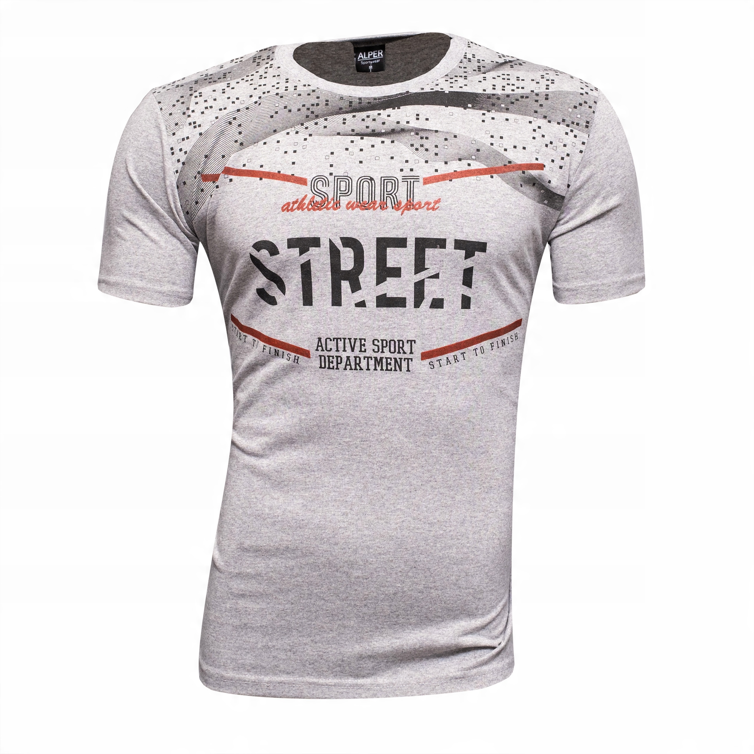 

T Koszulka Męska T-shirt Popiel roz. XL Bawełna