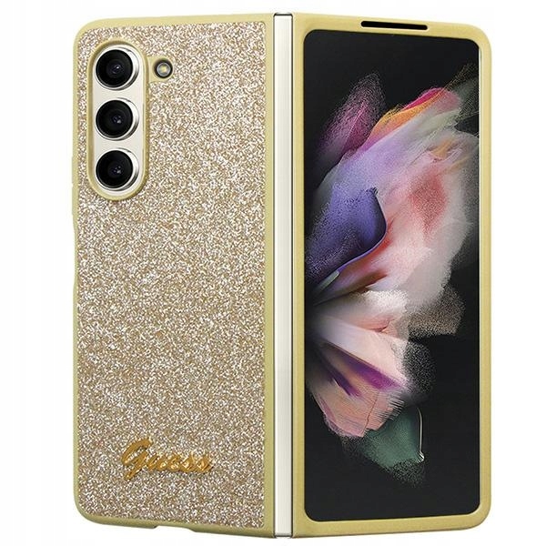 Etui Guess Glitter Script na Samsung Galaxy Z Fold 5 złote Guess