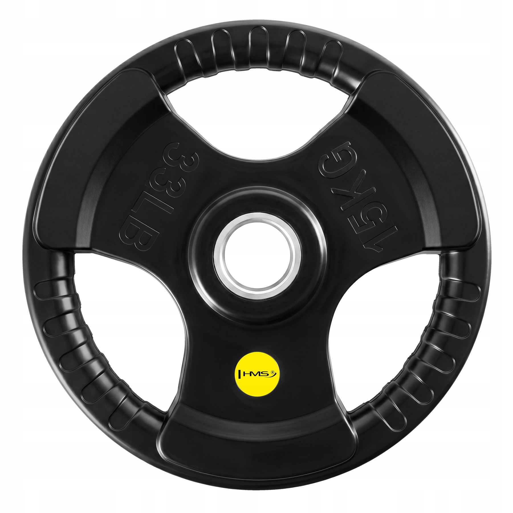 Talíř Závaží Pogumované litinové olympijské držáky Tri-Grip 51 mm 15 kg
